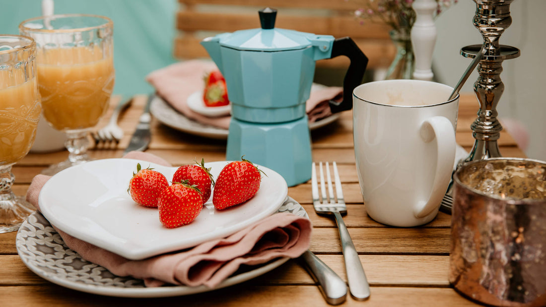 Frühstück auf dem Balkon
