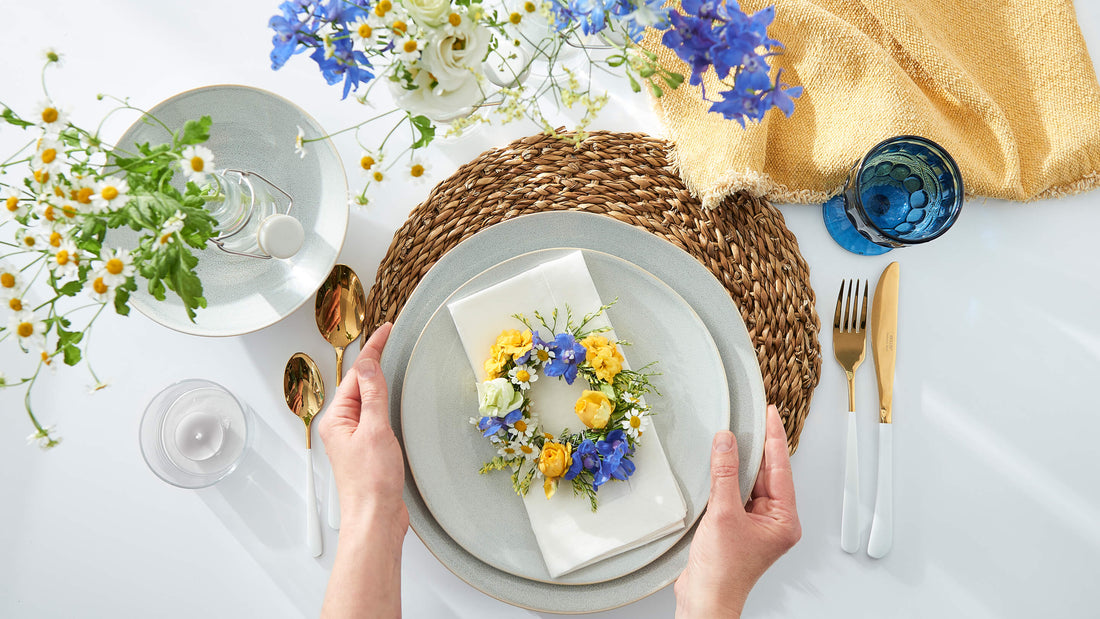 Blumen-Serviettenringe selbstgemacht