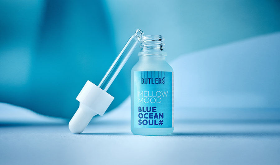 Blaues Duftöl Blue Ocean Soul mit Pipette